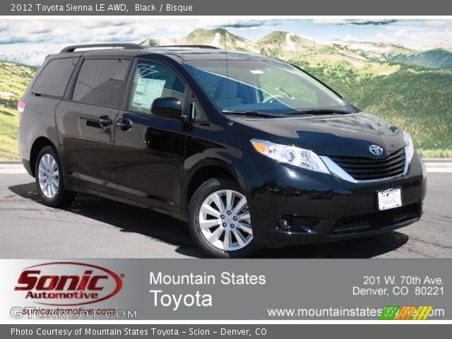 2012 Toyota Sienna LE AWD in Black