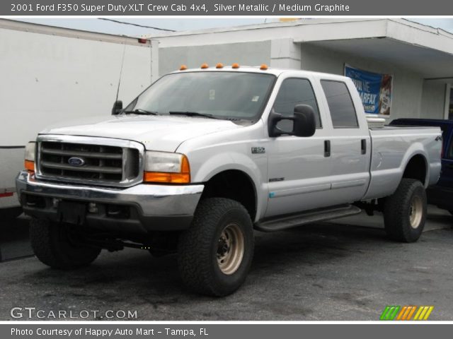 2001 Ford F350 Super Duty XLT Crew Cab 4x4 in Silver Metallic