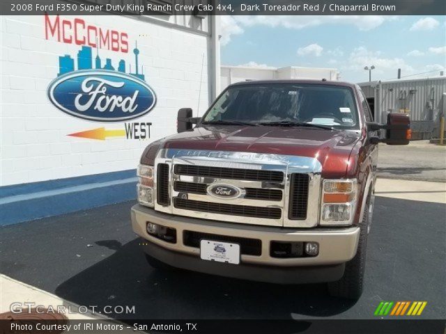 2008 Ford F350 Super Duty King Ranch Crew Cab 4x4 in Dark Toreador Red
