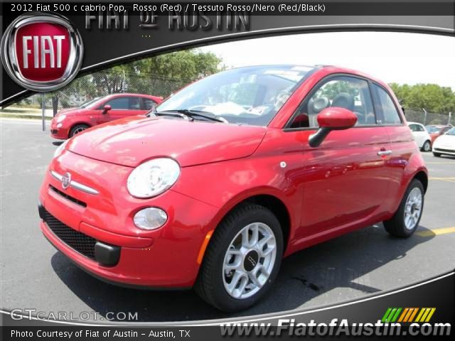 2012 Fiat 500 c cabrio Pop in Rosso (Red)
