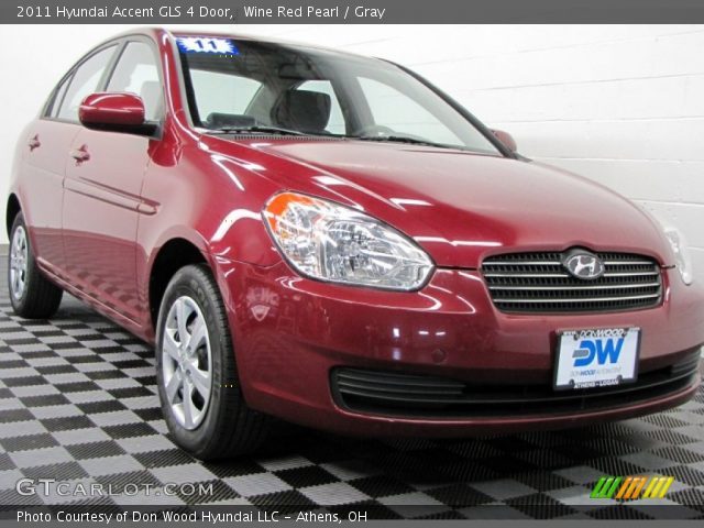 2011 Hyundai Accent GLS 4 Door in Wine Red Pearl