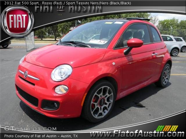 2012 Fiat 500 Sport in Rosso (Red)