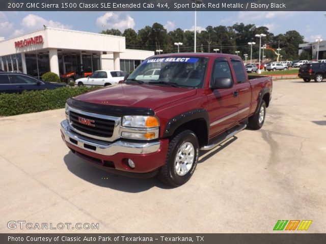 2007 GMC Sierra 1500 Classic SLE Extended Cab 4x4 in Sport Dark Red Metallic