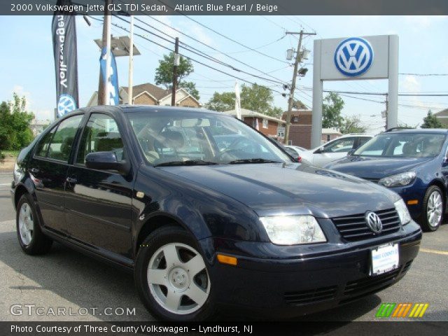 2000 Volkswagen Jetta GLS TDI Sedan in Atlantic Blue Pearl