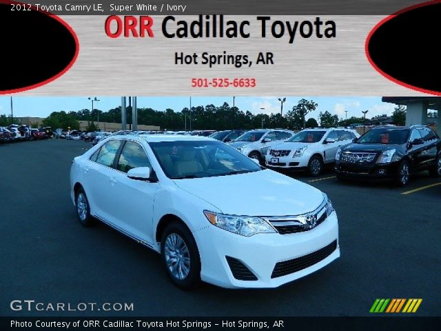 2012 Toyota Camry LE in Super White