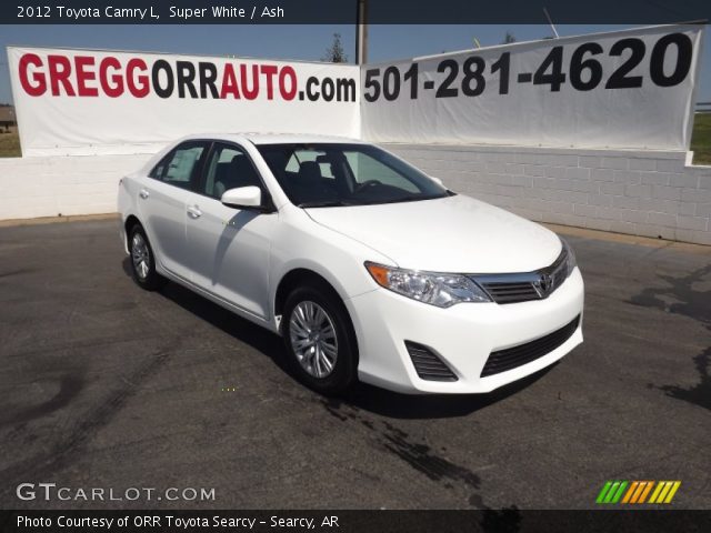 2012 Toyota Camry L in Super White