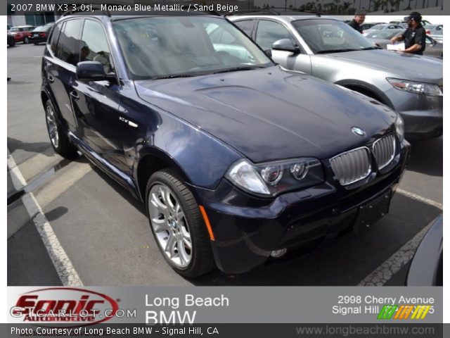 2007 BMW X3 3.0si in Monaco Blue Metallic