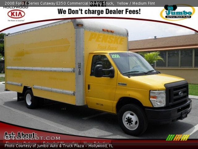 2008 Ford E Series Cutaway E350 Commercial Moving Truck in Yellow