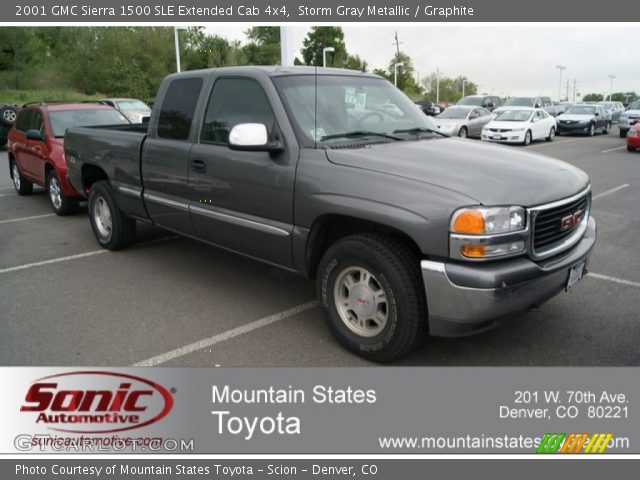 2001 GMC Sierra 1500 SLE Extended Cab 4x4 in Storm Gray Metallic