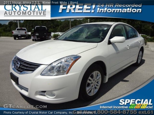 2011 Nissan Altima 2.5 S in Winter Frost White