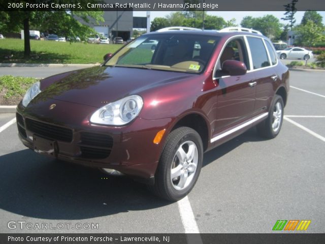 2005 Porsche Cayenne S in Carmona Red Metallic