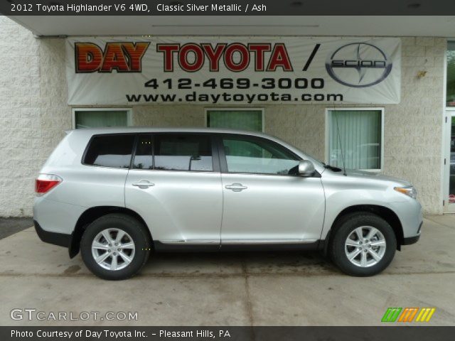 2012 Toyota Highlander V6 4WD in Classic Silver Metallic