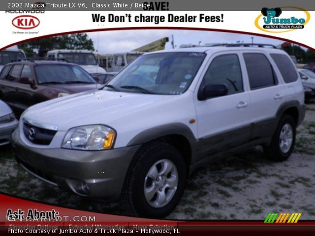 2002 Mazda Tribute LX V6 in Classic White