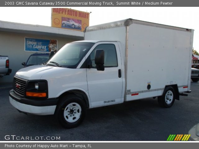 2003 GMC Savana Cutaway 3500 Commercial Moving Truck in Summit White