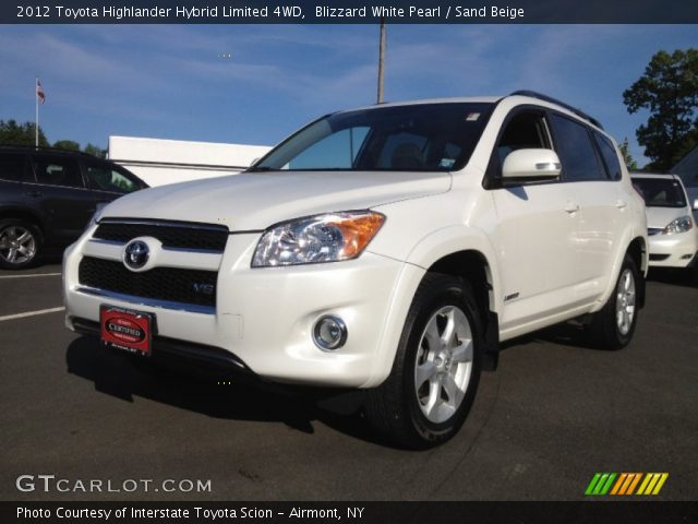 2012 Toyota Highlander Hybrid Limited 4WD in Blizzard White Pearl