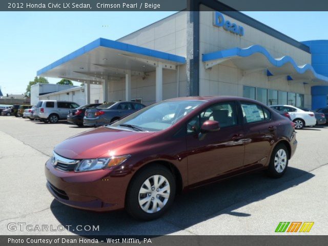 2012 Honda Civic LX Sedan in Crimson Pearl