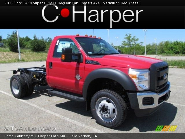 2012 Ford F450 Super Duty XL Regular Cab Chassis 4x4 in Vermillion Red