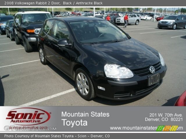 2008 Volkswagen Rabbit 2 Door in Black