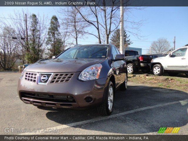 Iridium Graphite 2009 Nissan Rogue Sl Awd Black Interior