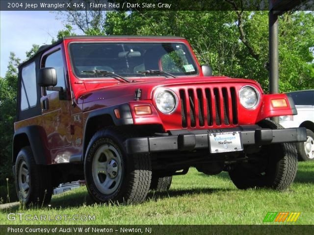 2004 Jeep Wrangler X 4x4 in Flame Red