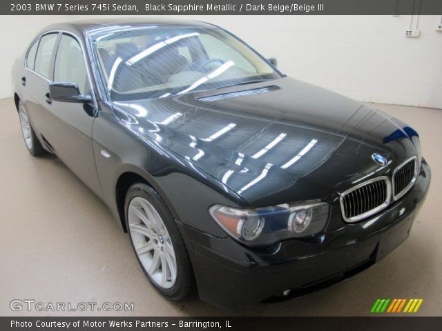 2003 BMW 7 Series 745i Sedan in Black Sapphire Metallic