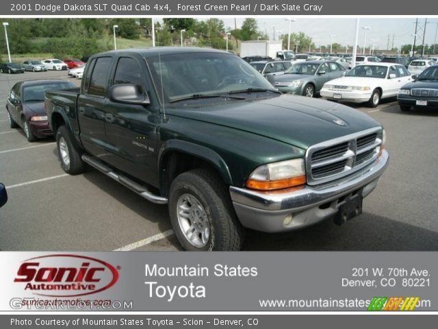 2001 Dodge Dakota SLT Quad Cab 4x4 in Forest Green Pearl