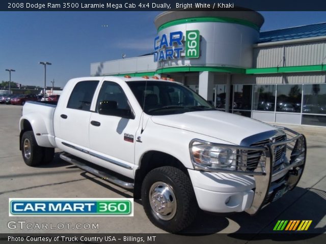 2008 Dodge Ram 3500 Laramie Mega Cab 4x4 Dually in Bright White