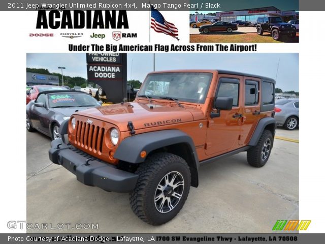 2011 Jeep Wrangler Unlimited Rubicon 4x4 in Mango Tango Pearl