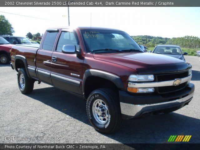 2002 Chevrolet Silverado 2500 LS Extended Cab 4x4 in Dark Carmine Red Metallic