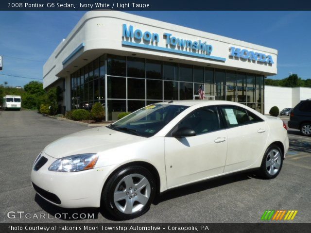 2008 Pontiac G6 Sedan in Ivory White