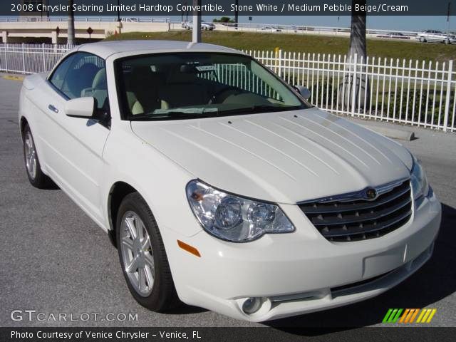 2008 Chrysler Sebring Limited Hardtop Convertible in Stone White