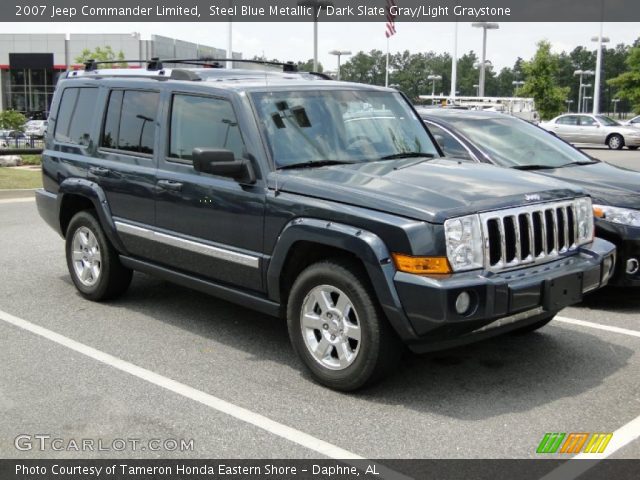 Steel Blue Metallic 2007 Jeep Commander Limited Dark Slate