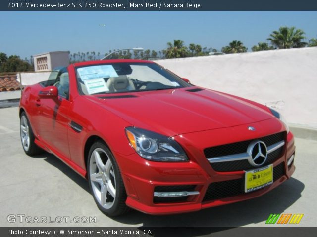 2012 Mercedes-Benz SLK 250 Roadster in Mars Red