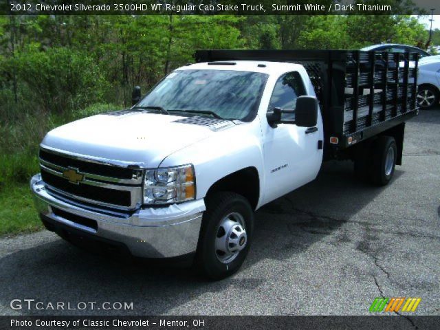 2012 Chevrolet Silverado 3500HD WT Regular Cab Stake Truck in Summit White