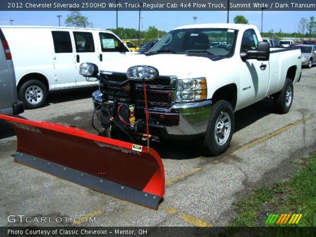 2012 Chevrolet Silverado 2500HD Work Truck Regular Cab 4x4 Plow Truck in Summit White