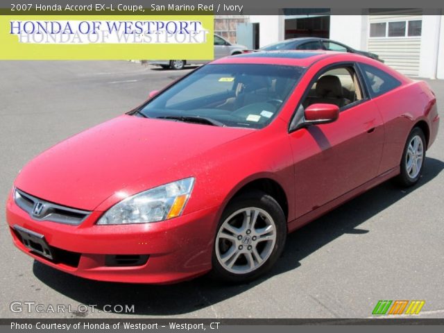 2007 Honda Accord EX-L Coupe in San Marino Red