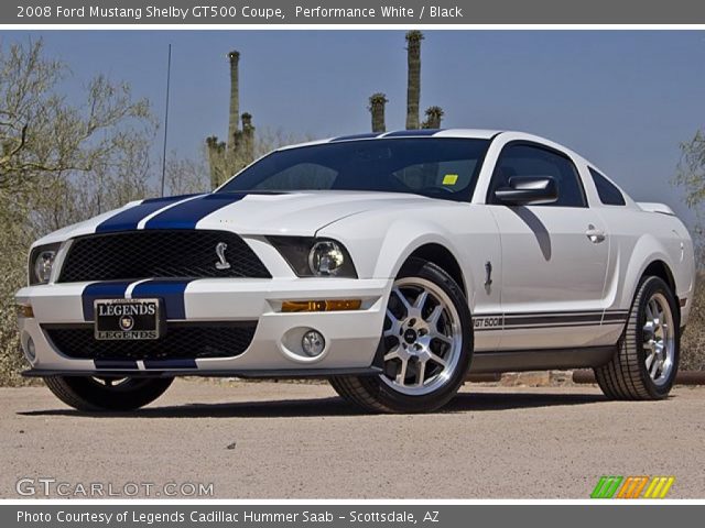 2008 Ford Mustang Shelby GT500 Coupe in Performance White