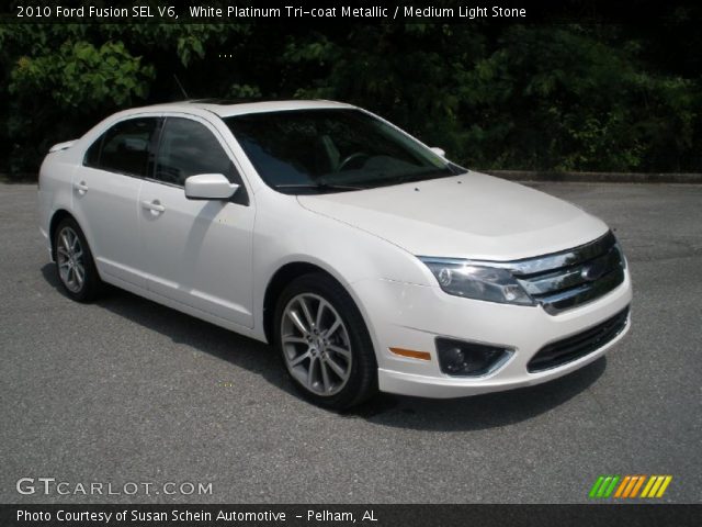 2010 Ford Fusion SEL V6 in White Platinum Tri-coat Metallic