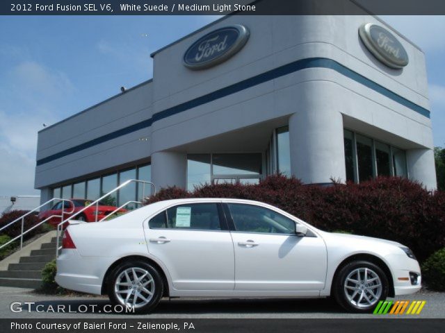 2012 Ford Fusion SEL V6 in White Suede