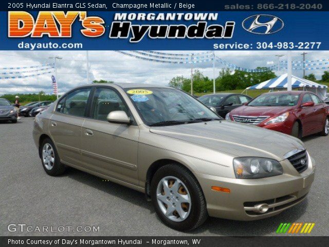 2005 Hyundai Elantra GLS Sedan in Champagne Metallic