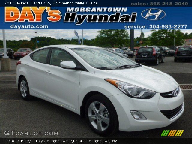 2013 Hyundai Elantra GLS in Shimmering White