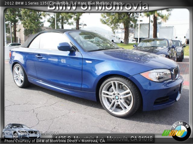 2012 BMW 1 Series 135i Convertible in Le Mans Blue Metallic