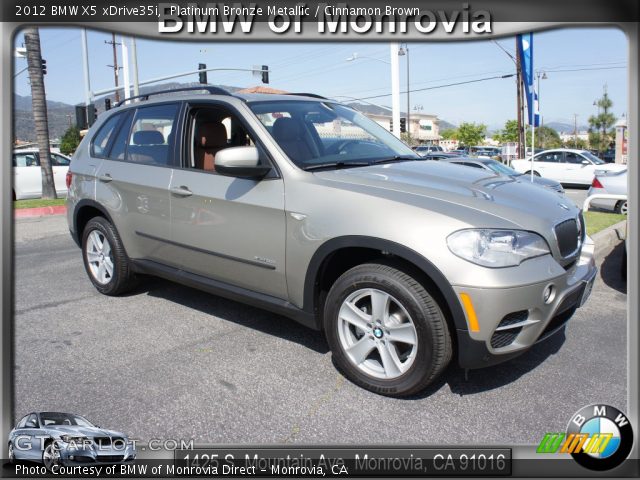 2012 BMW X5 xDrive35i in Platinum Bronze Metallic