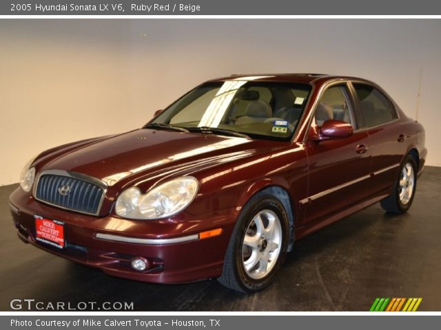 2005 Hyundai Sonata LX V6 in Ruby Red