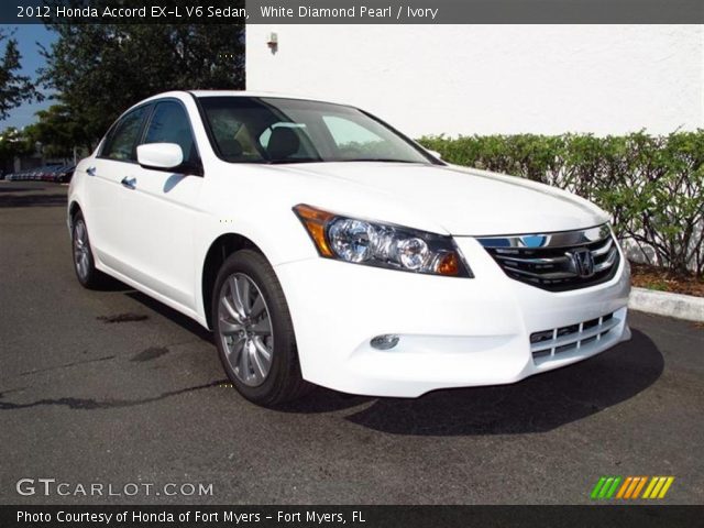 2012 Honda Accord EX-L V6 Sedan in White Diamond Pearl