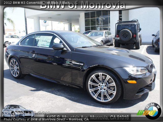 2012 BMW M3 Convertible in Jet Black