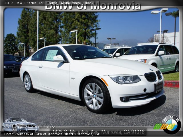 Alpine White - 2012 BMW 3 Series 328i Coupe - Black ...
