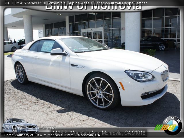 2012 BMW 6 Series 650i Convertible in Alpine White
