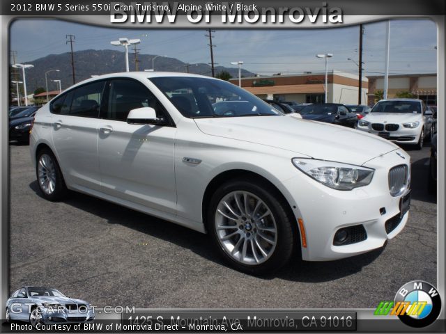 2012 BMW 5 Series 550i Gran Turismo in Alpine White