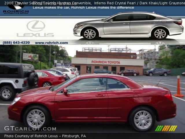 2008 Chrysler Sebring Touring Hardtop Convertible in Inferno Red Crystal Pearl